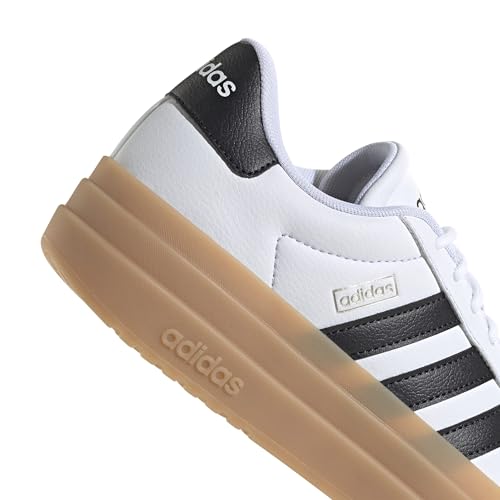 Thumbnail 4 de adidas VL Court Bold para mujer en blanco y beige: zapatillas con plataforma y cordones