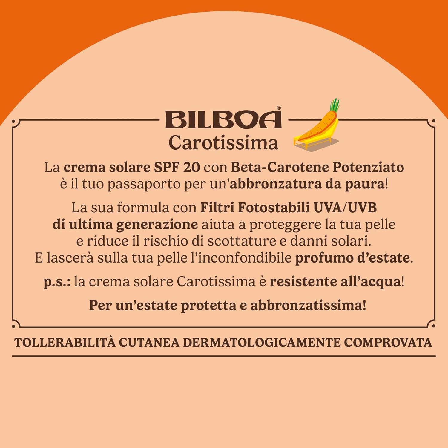Detalle de Latte solare Bilboa Carotissima SPF 20, 200 ml