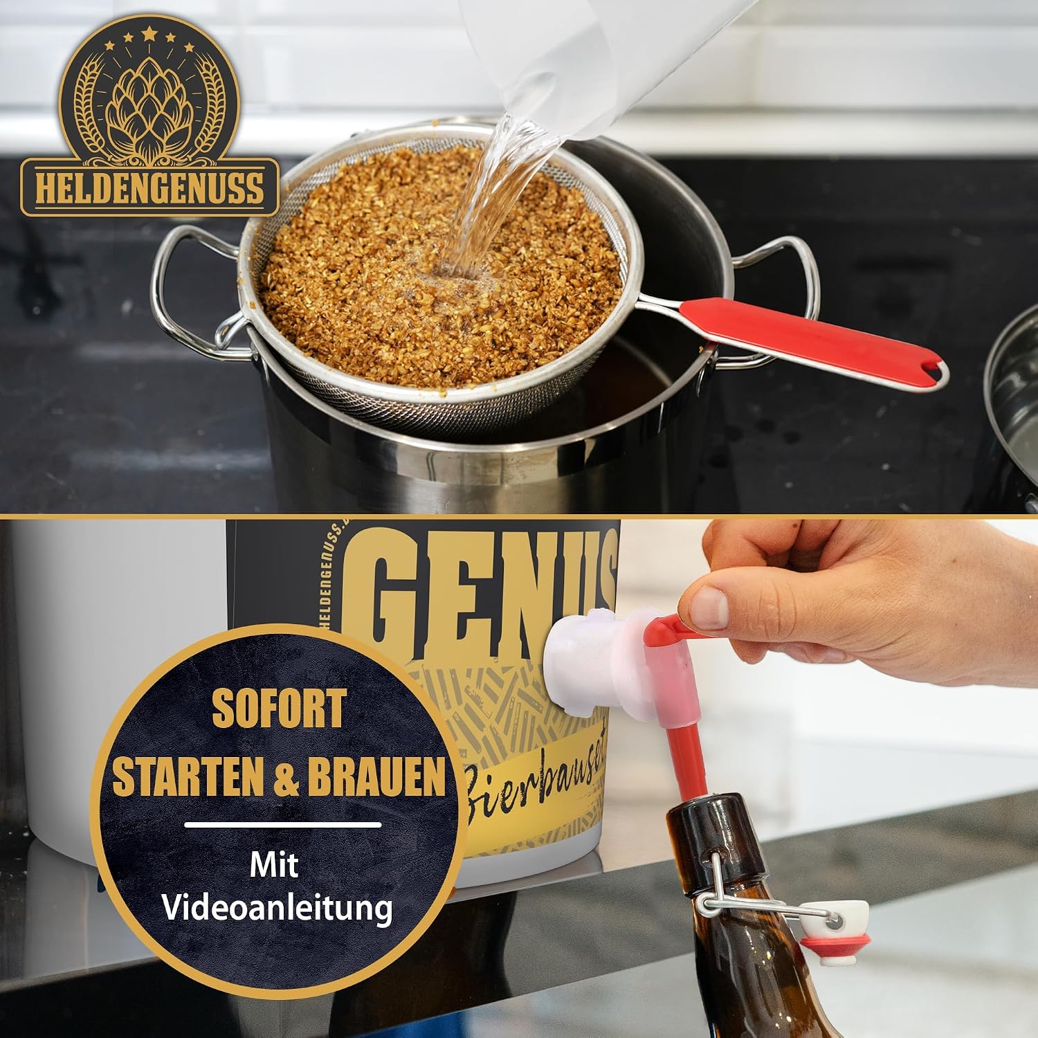 Thumbnail 2 de Heldengenuss Bierbrauset Pils – 5L Bier brauen mit Videoanleitung