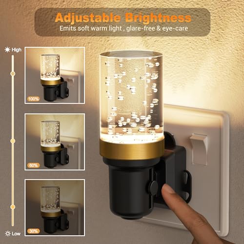 Detalle de JandCase Night Light Plug in Wall – 3000K Warm White with Dusk‑to‑Dawn Sensor