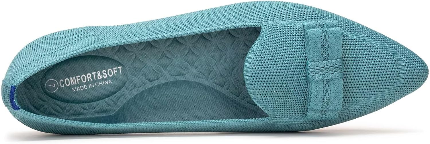 Thumbnail 3 de Frank Mully Loafer Flats für Damen – waschbare Strickstoff-Ballerinas mit Schleifen