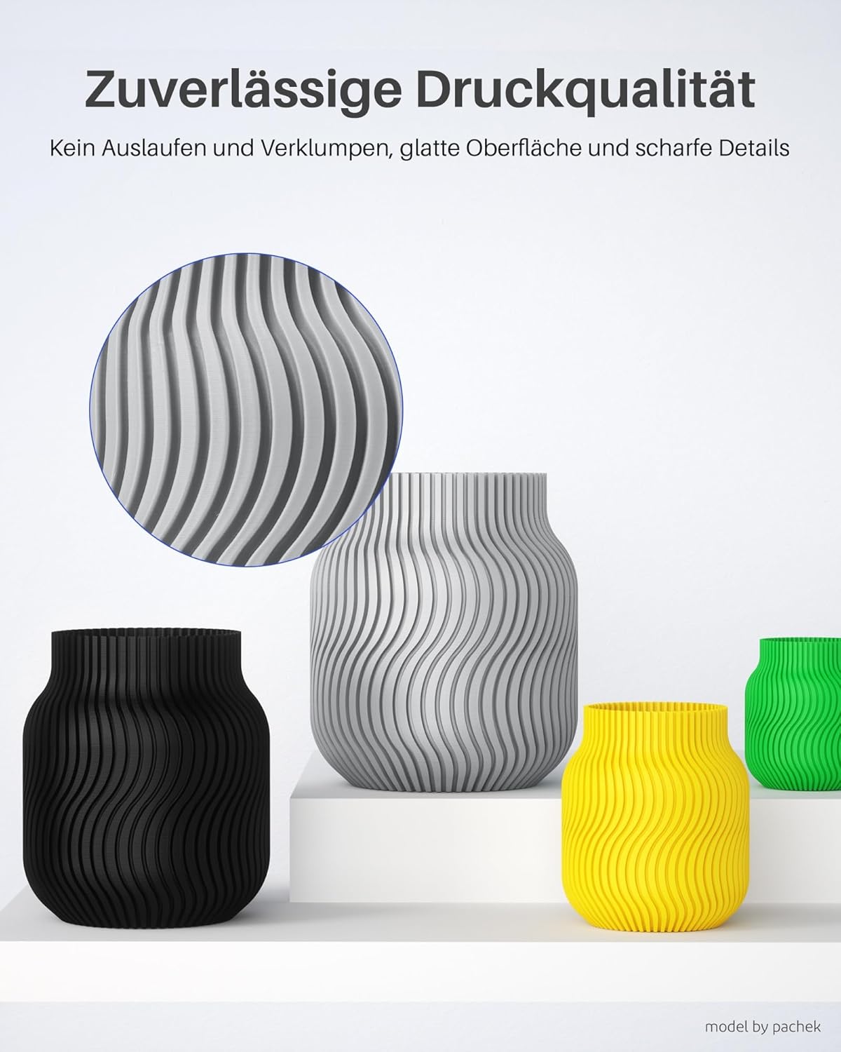 Thumbnail 1 de ELEGOO PETG PRO Filament 1,75 mm Weiß – 1 kg, zuverlässiges Zähigkeitsfilament für stabile Drucke