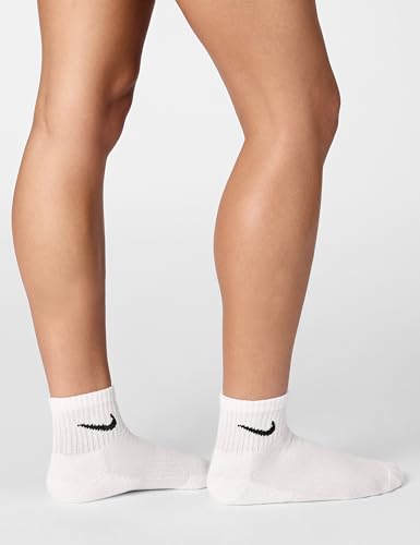 Detalle de Nike SX7669-100 Everyday Cushioned Socks Homme – White/Black, Taille L