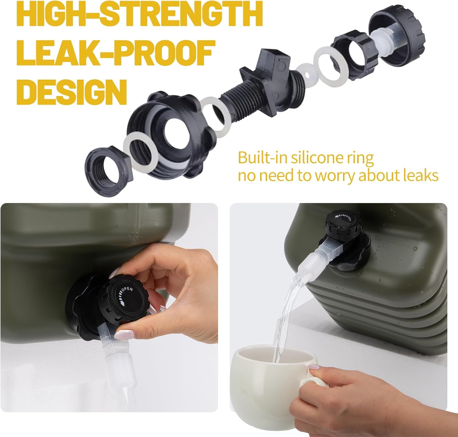 Detalle 2 de JOHAHTANG 5 Gallon Camping Water Jug