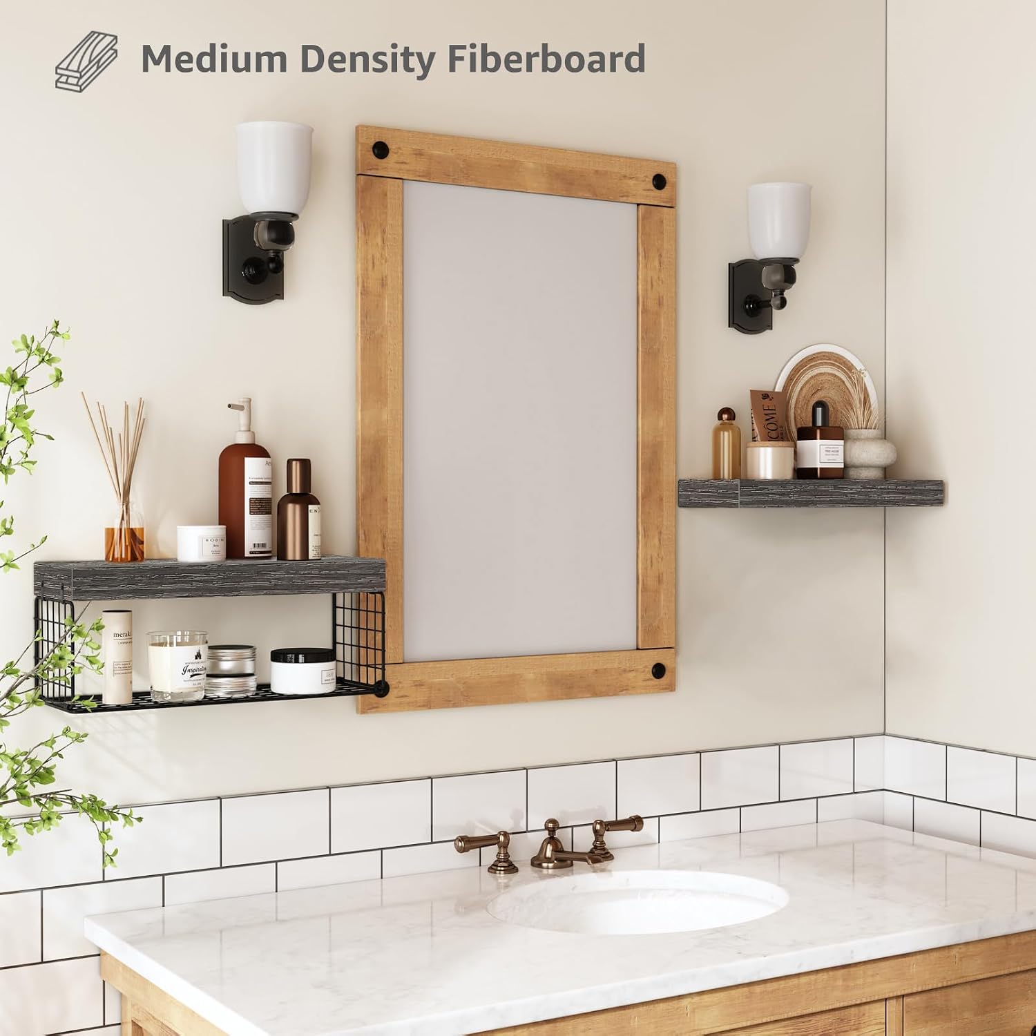Detalle 1 de QEEIG Bathroom Shelves, 15.7-inch