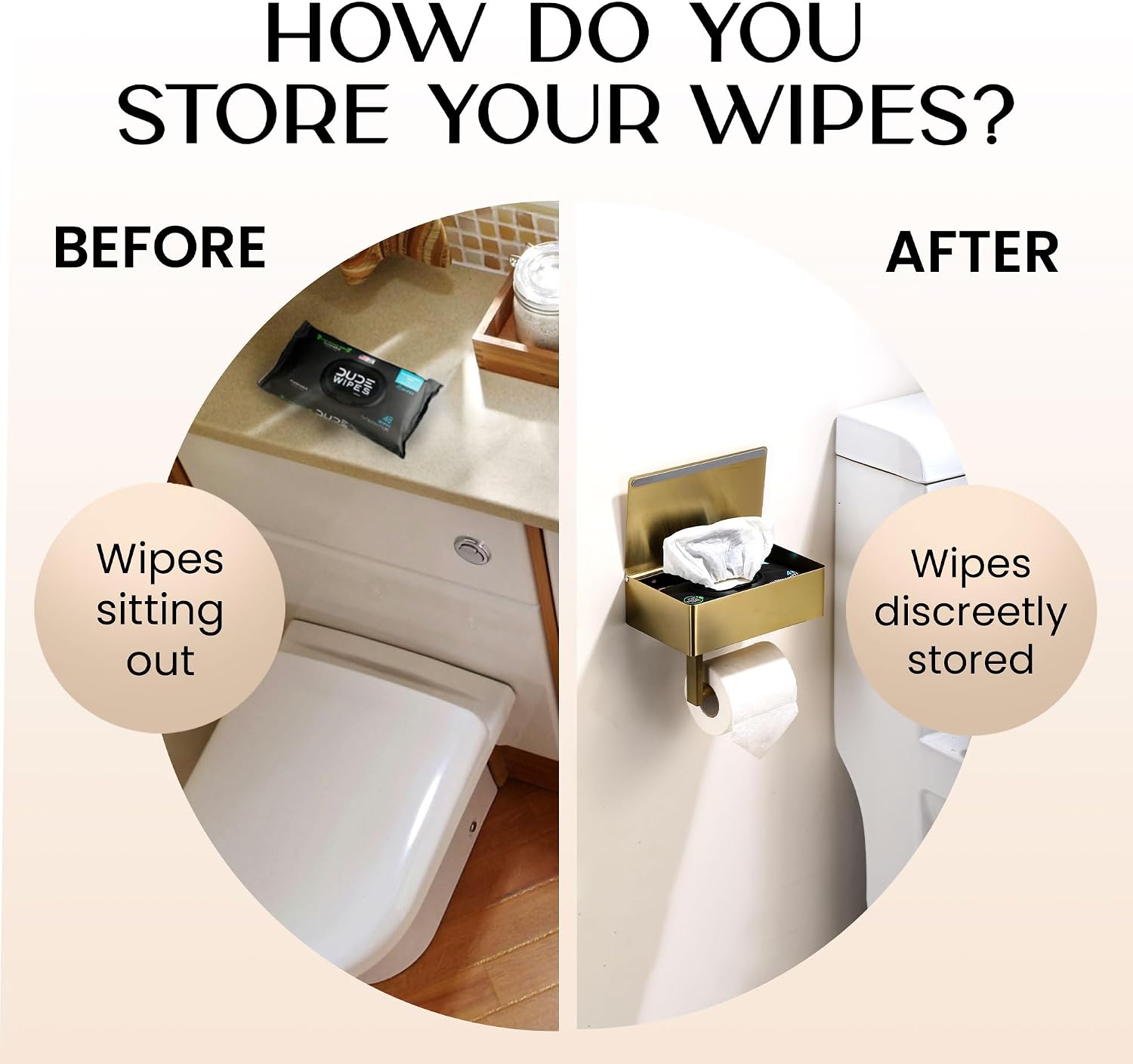Thumbnail 1 de Day Moon Designs 5A-FLQR-C2IF Wall-Mount Toilet Paper Holder with Shelf, Gold