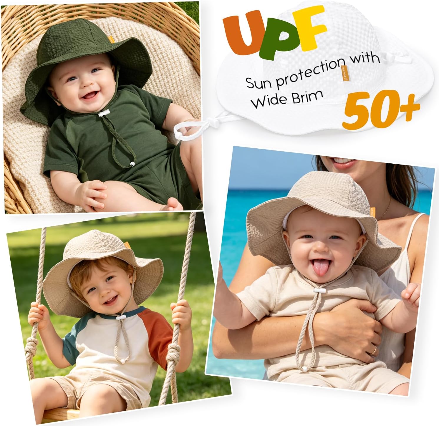 Detalle 2 de Baby Sun Hat with Adjustable Fit