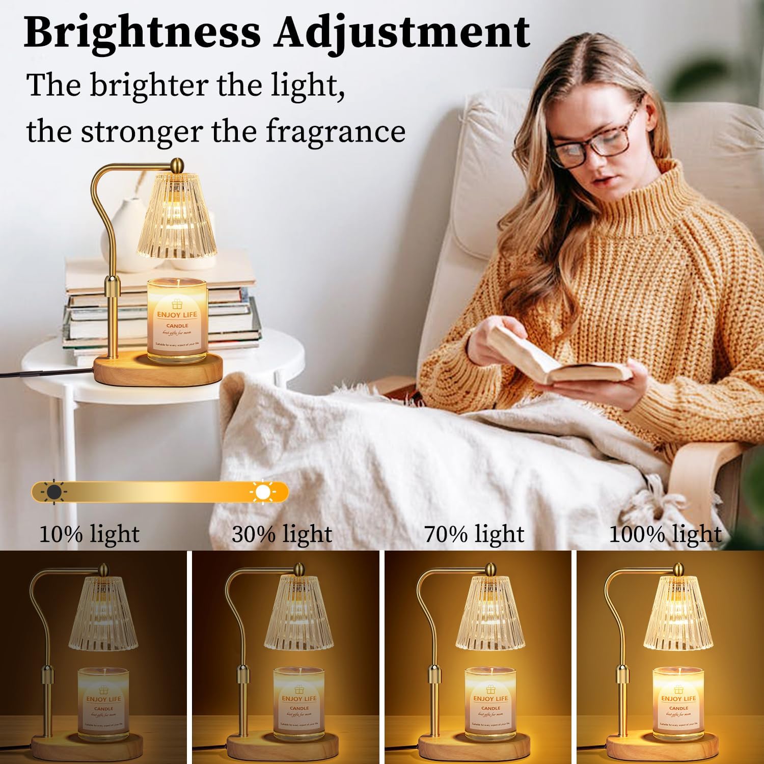 Thumbnail 1 de Seenlast Candle Warmer Lamp with Timer, Dimmer, and Height Adjustment