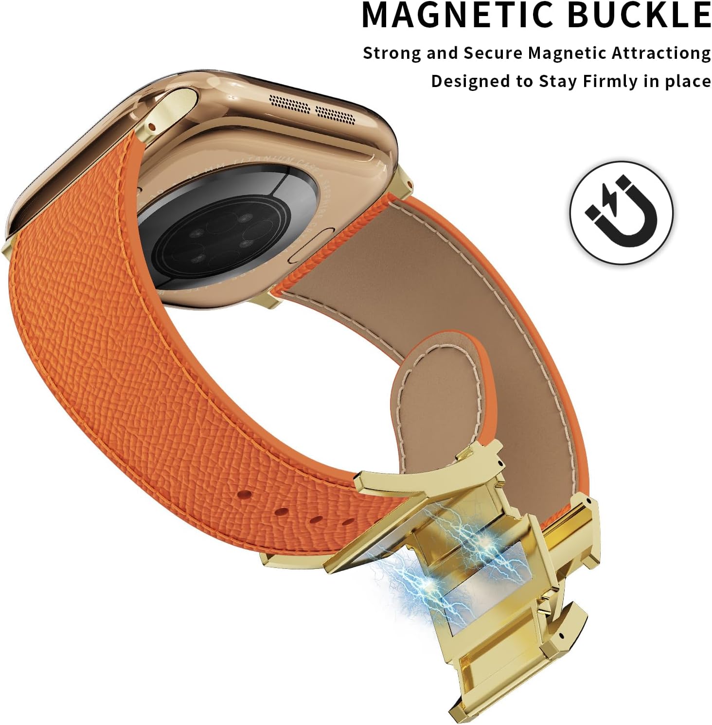 Detalle de Tekvon leather watch strap 165 mm