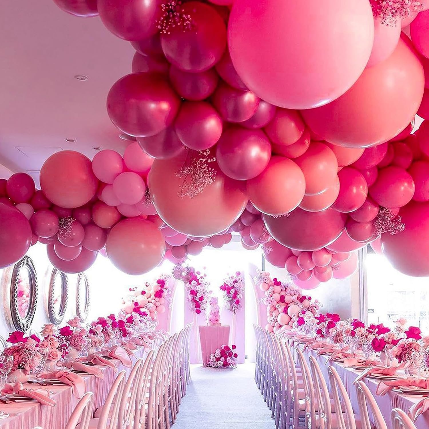 Thumbnail 4 de PartyWoo Hot Pink Balloons 140 pcs 18-5 in garland kit ๐