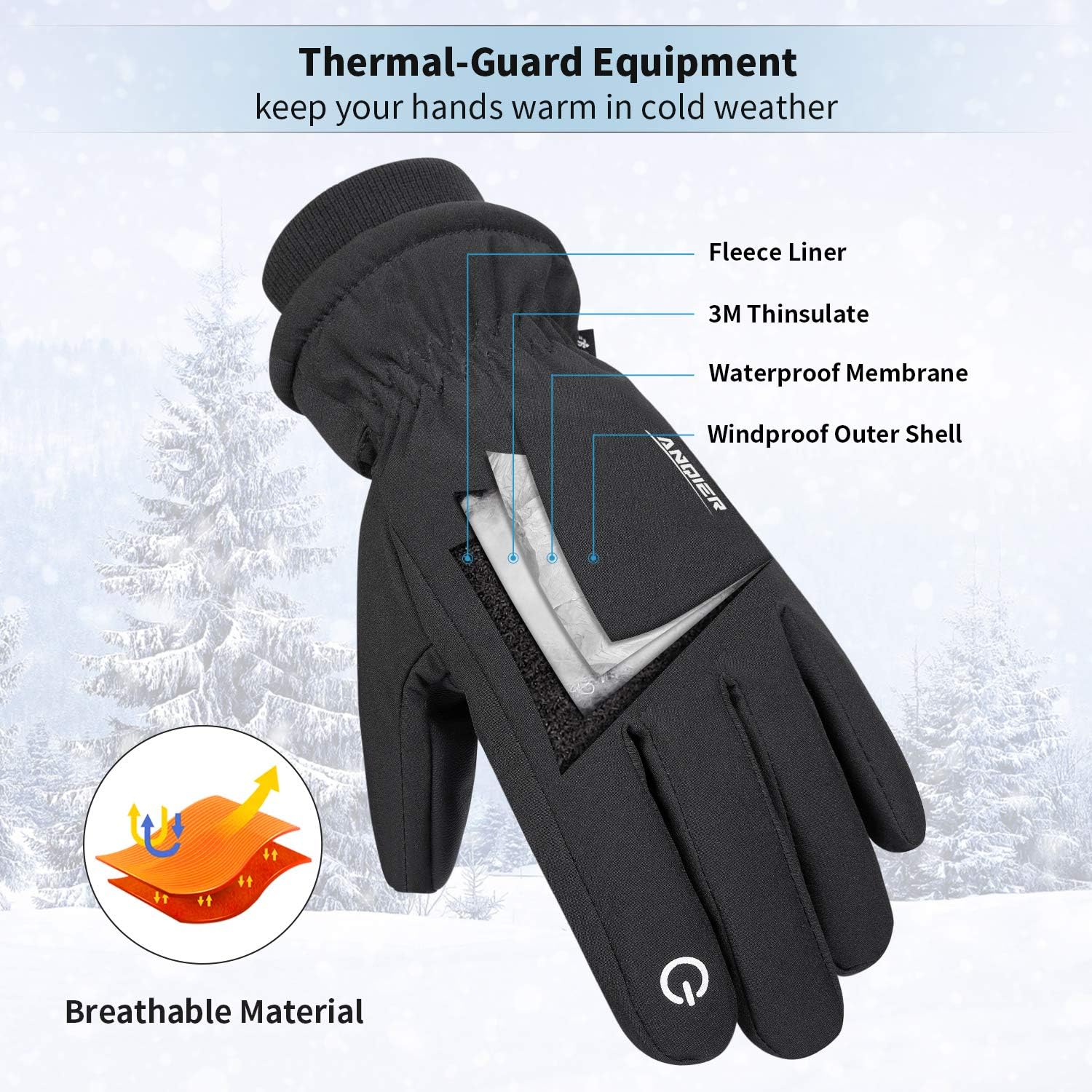 Thumbnail 4 de coskefy Thermal Gloves -20℉ Coldproof