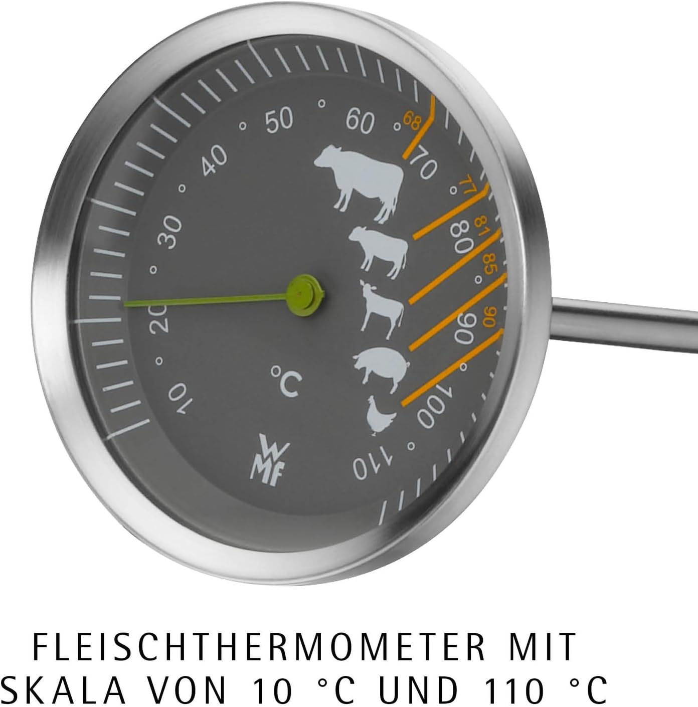 Detalle de WMF Bräter mit Deckel, backofengeeignet, 8,5 l, Cromargan Edelstahl 18/10, Induktionsdeckel, 41x28,5x18 cm