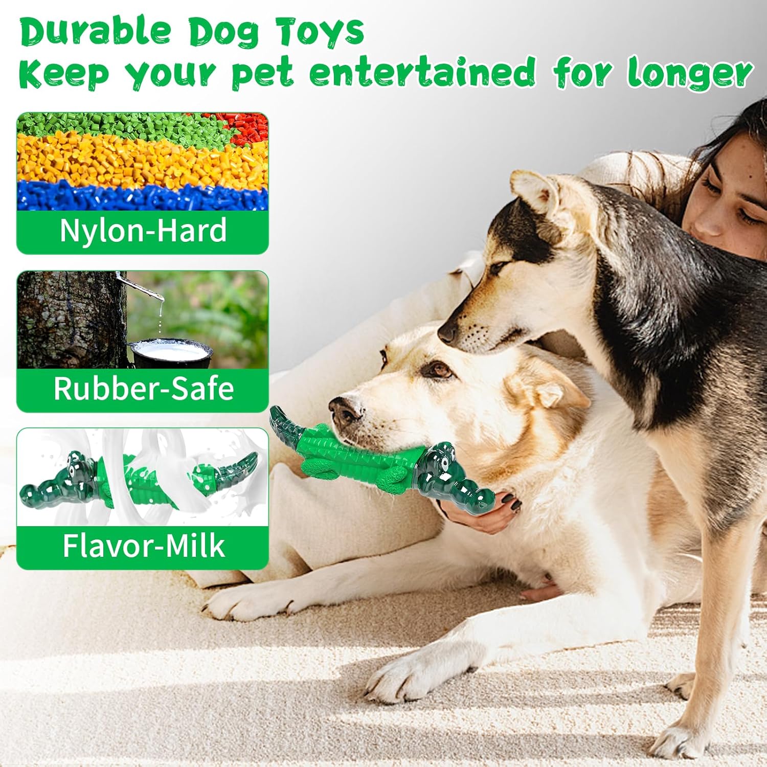Detalle de Aleath Large Dog Chew Toys for Aggressive Chewers