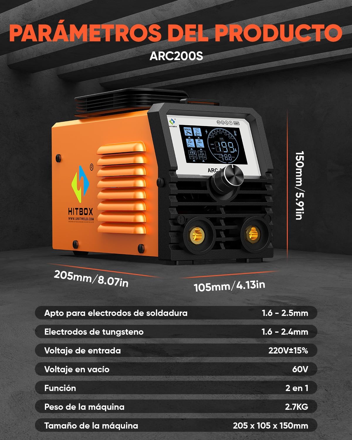 Thumbnail 2 de HITBOX ARC200S Soldadora Inverter 230V 2 en 1