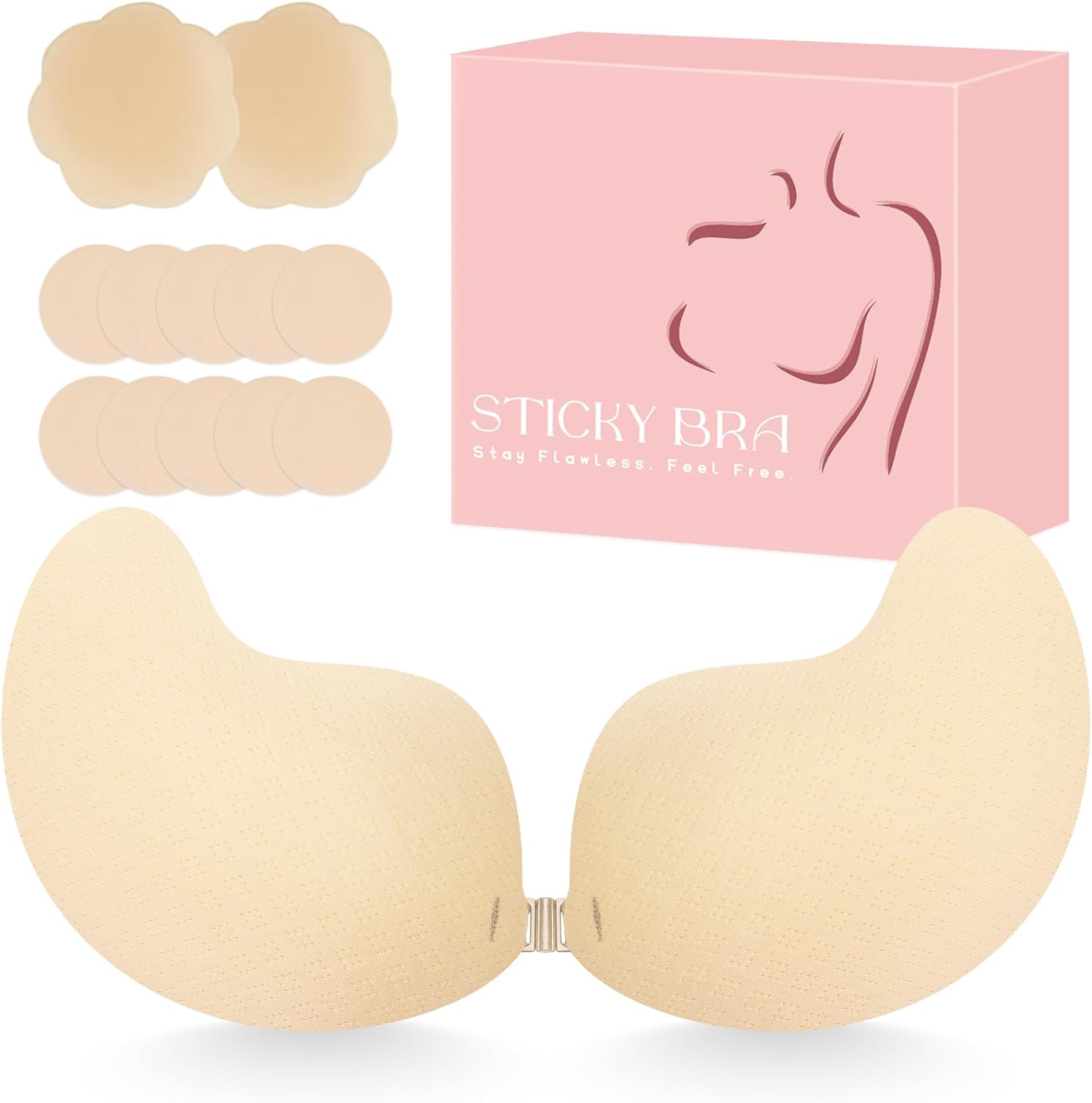 Thumbnail 6 de Klebe BH Push Up Trägerloser Rückenfreier BH – unsichtbarer Klebe-BH für tiefe Ausschnitte