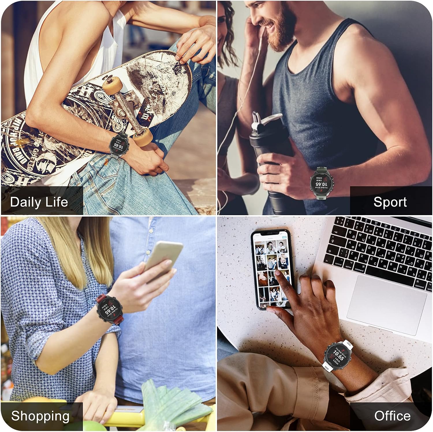 Thumbnail 6 de OVERSTEP 22mm silicone smartwatch strap