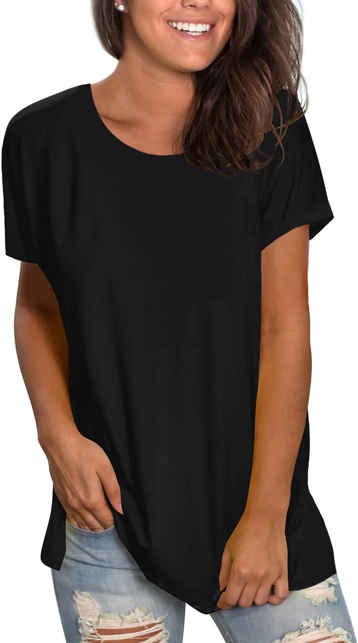 Detalle 2 de Saloogoe Womens Loose Fit Tshirts Short Sleeve 1pc