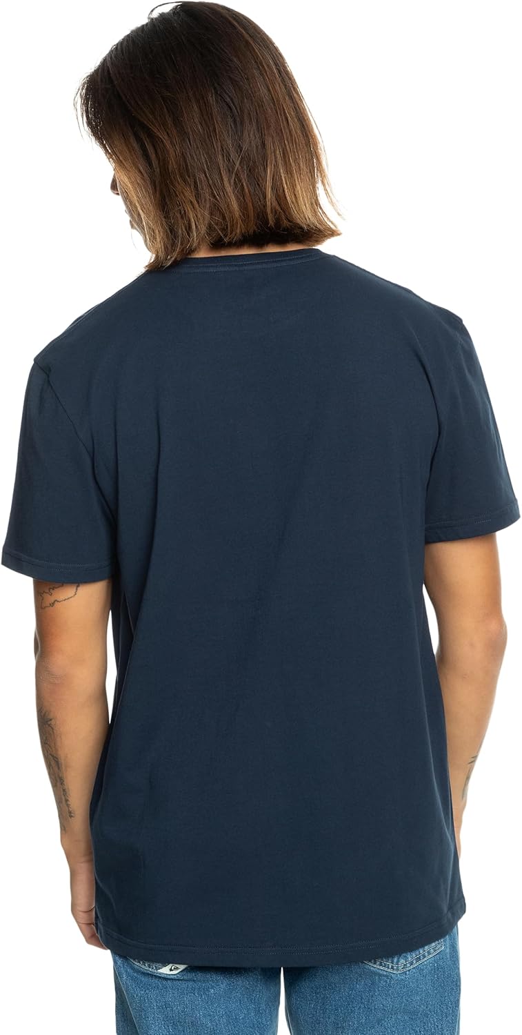 Detalle de Quiksilver Colors In Stereo Tshirt da Uomo - Navy Blazer - XS