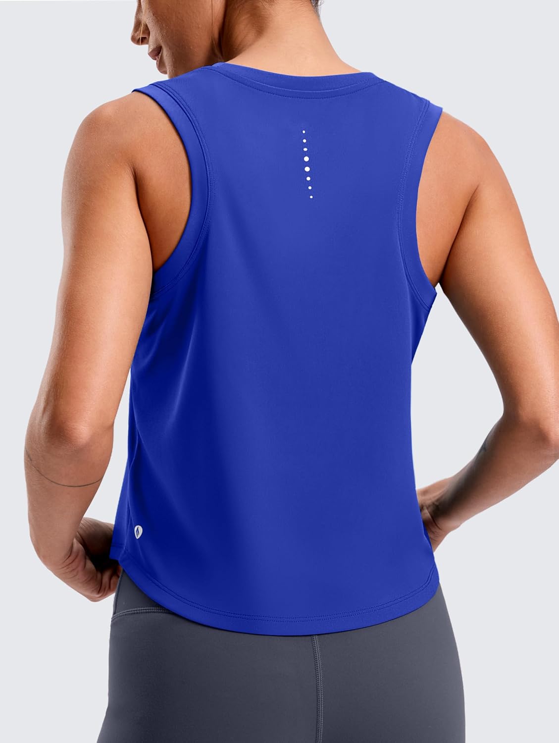 Detalle 2 de SANTINY Cropped Workout Tank Top, Waist-Length