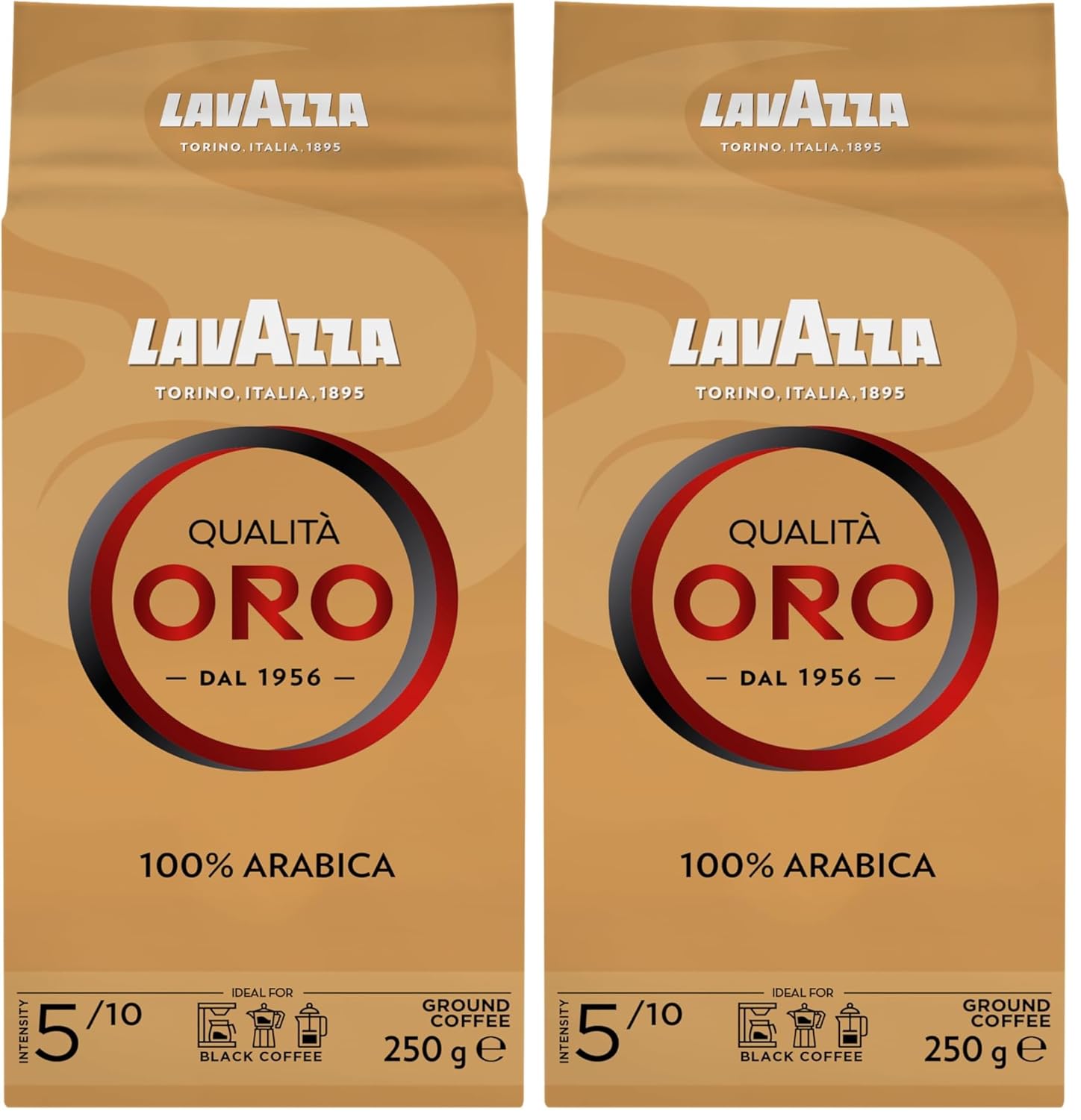 Detalle 1 de Lavazza Qualità Oro – gemahlener Kaffee aus 100 % Arabica, Intensität 5/10 (250 g)