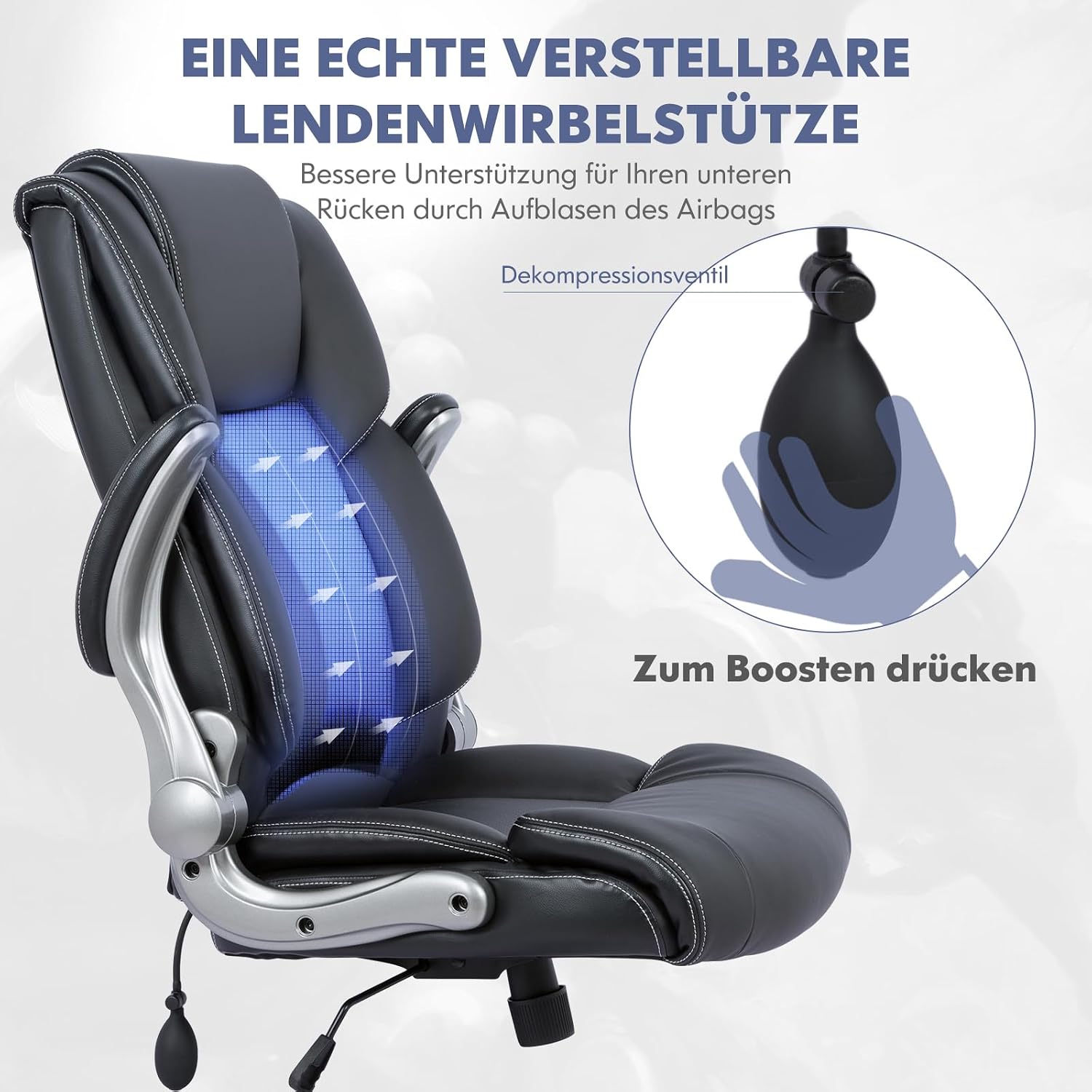 Detalle 2 de COLAMY Bürostuhl Ergonomisch Chefsessel