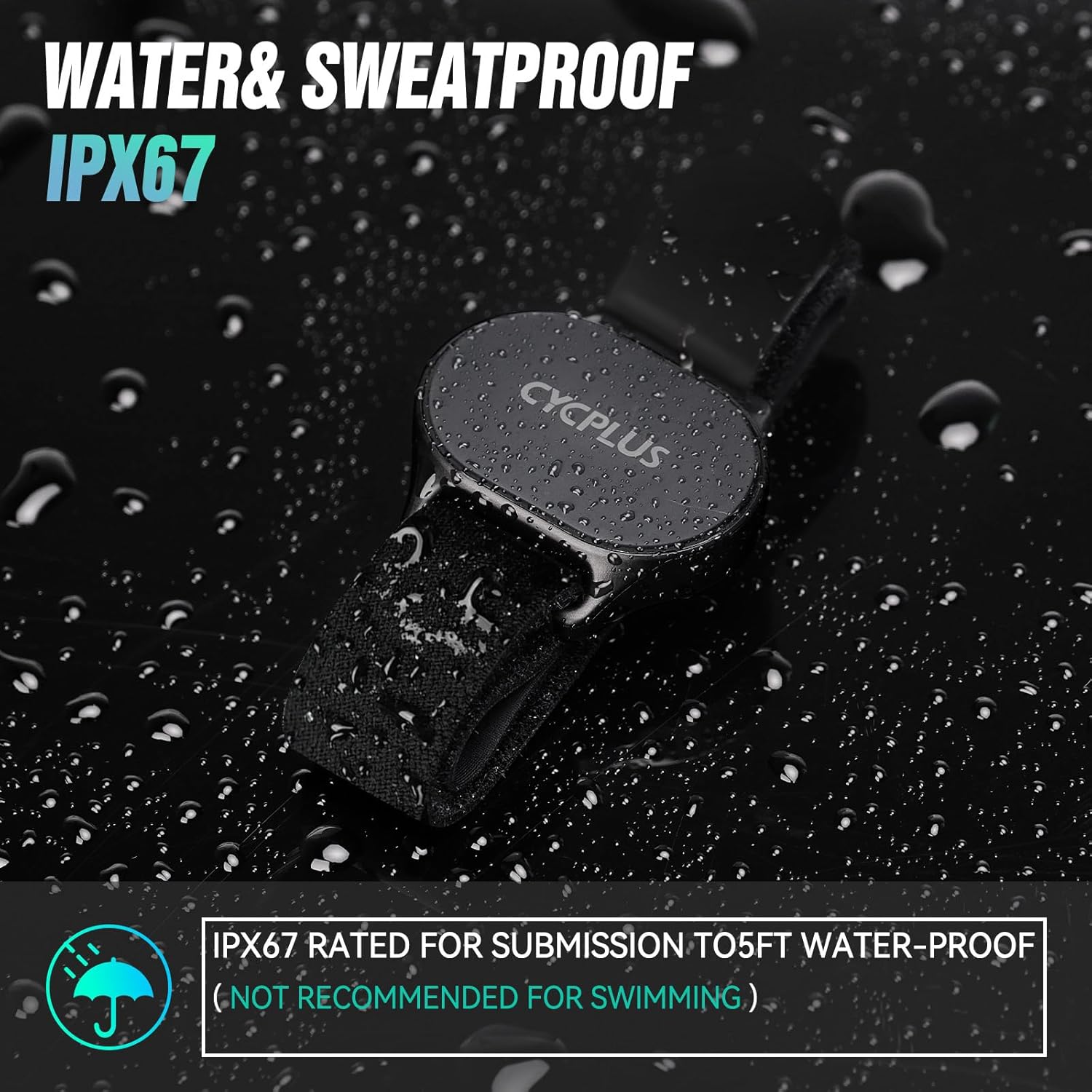 Thumbnail 6 de CYCPLUS Bracciale cardiofrequenzimetro Bluetooth 5.1 + ANT+ con LED zona HR e IP67