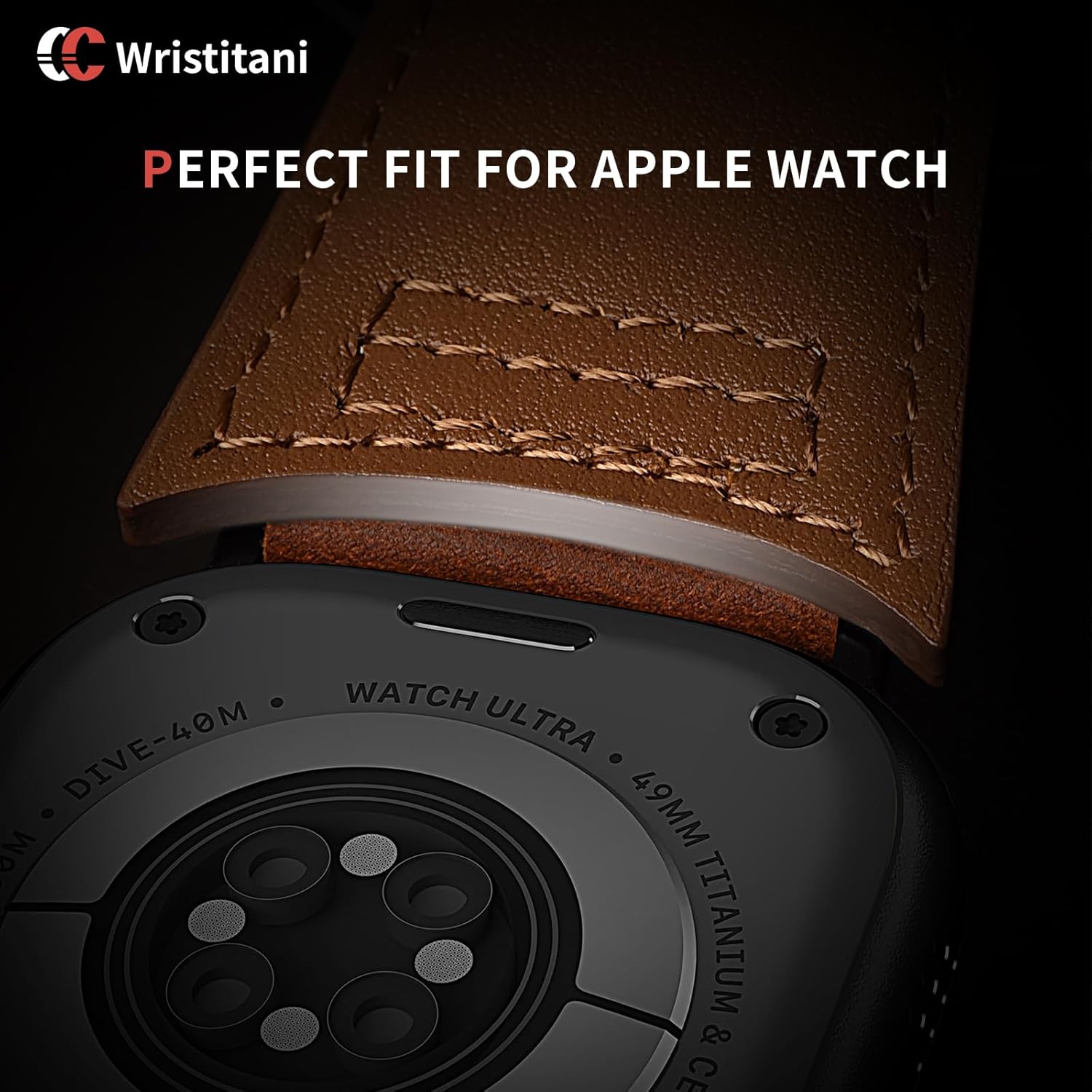 Thumbnail 4 de Bracelet en cuir Wristitani pour Apple Watch (Vintage Crazy Horse) 38 à 49 mm