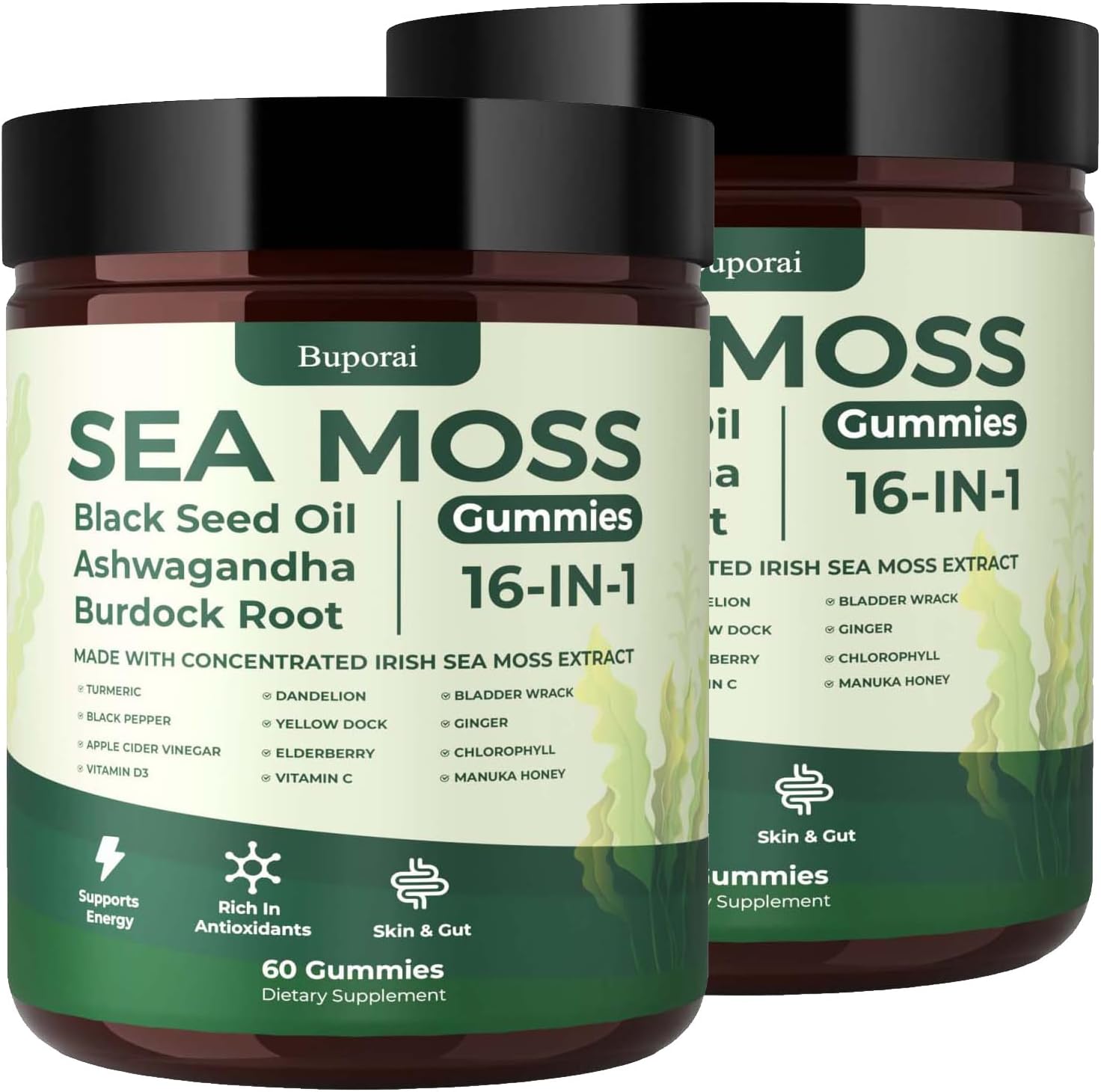 Detalle de Buporai Sea Moss Gummies, 60 Count