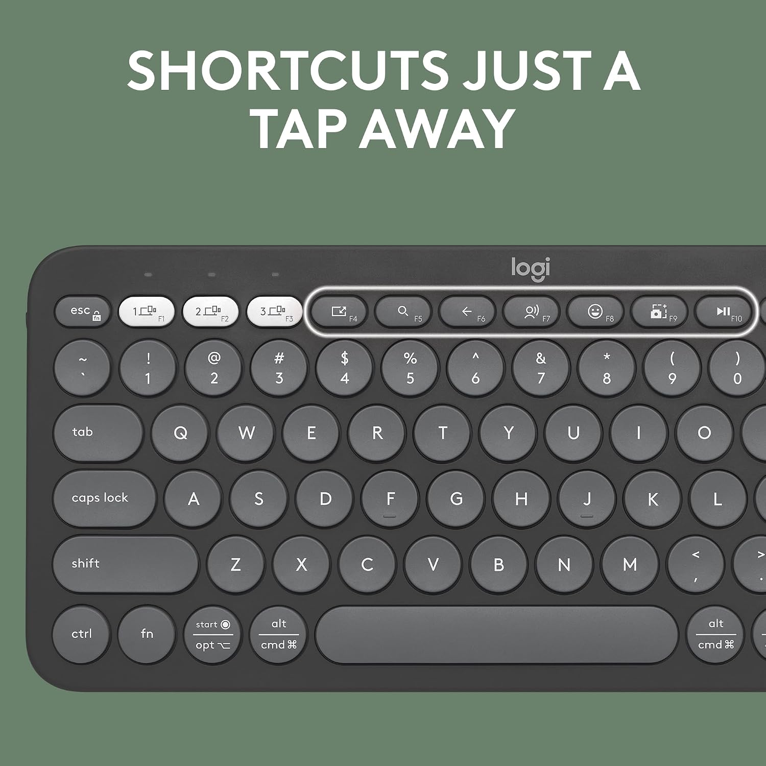 Detalle 2 de Logitech Pebble Keys 2 K380s Bluetooth Keyboard, Compact, 3-Device Switching