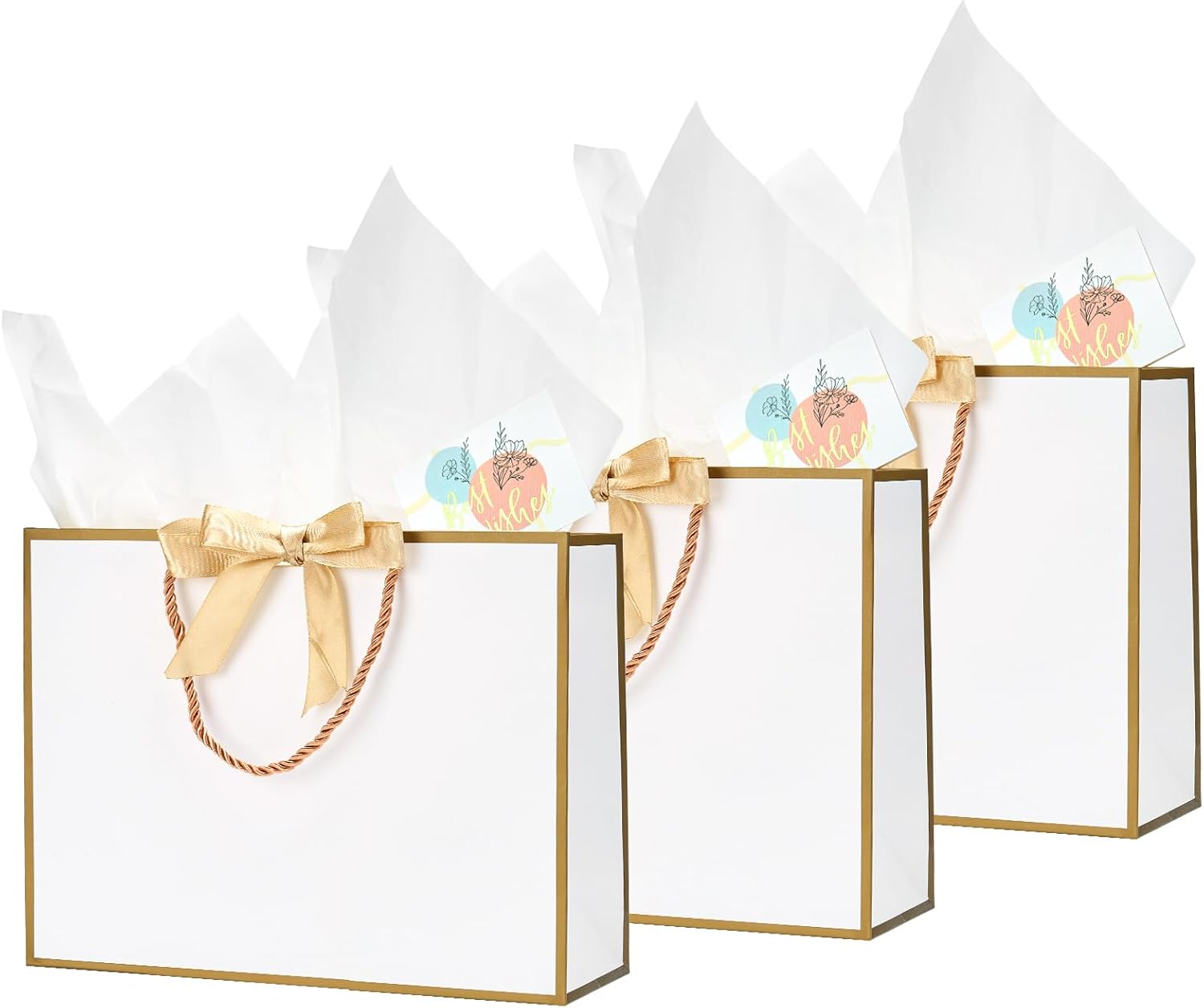 Thumbnail 6 de ENOCENT Large Gift Bags for Present – 10 Pink Bags with Bows