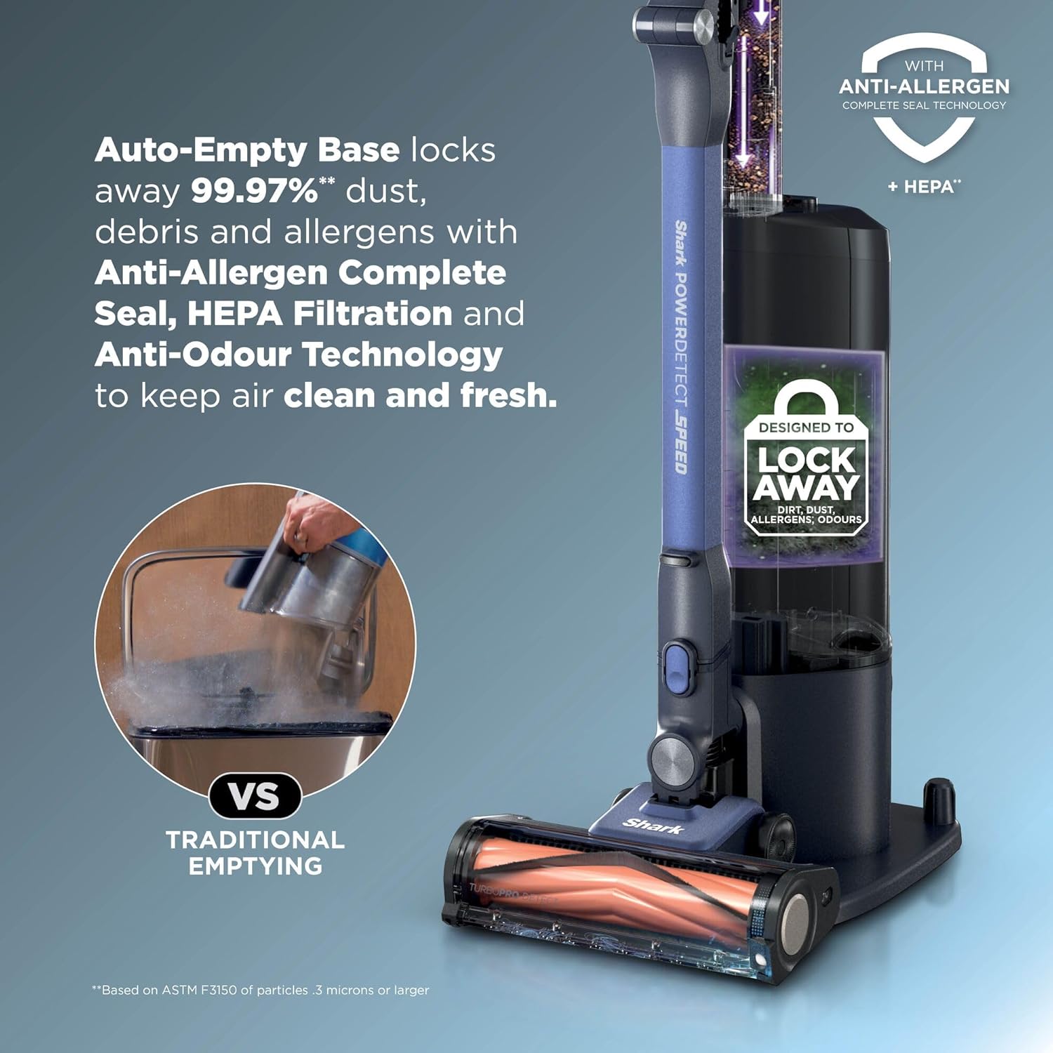 Thumbnail 4 de Shark PowerDetect Speed Clean and Empty Cordless Pet Pro Vacuum (Ultramarine IA3241UKT)