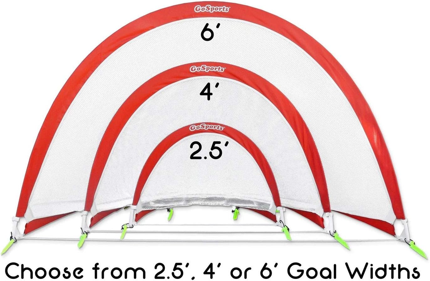 Detalle de GoSports Portable Pop-up Football Goals – Lot de 2 (1,2 m) avec cônes et étui
