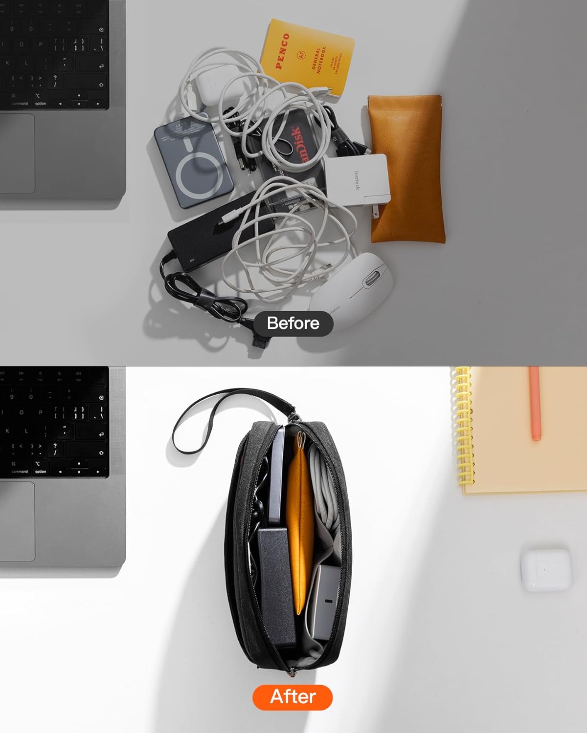 Detalle de Inateck Kabeltasche Elektronik Organizer