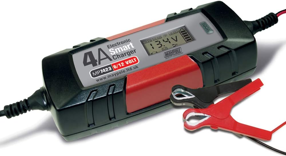 Thumbnail 4 de Maypole 4A Dual Voltage 6/12V Electronic Smart Car Battery Charger – Fully Automatic 5 Stage Charging