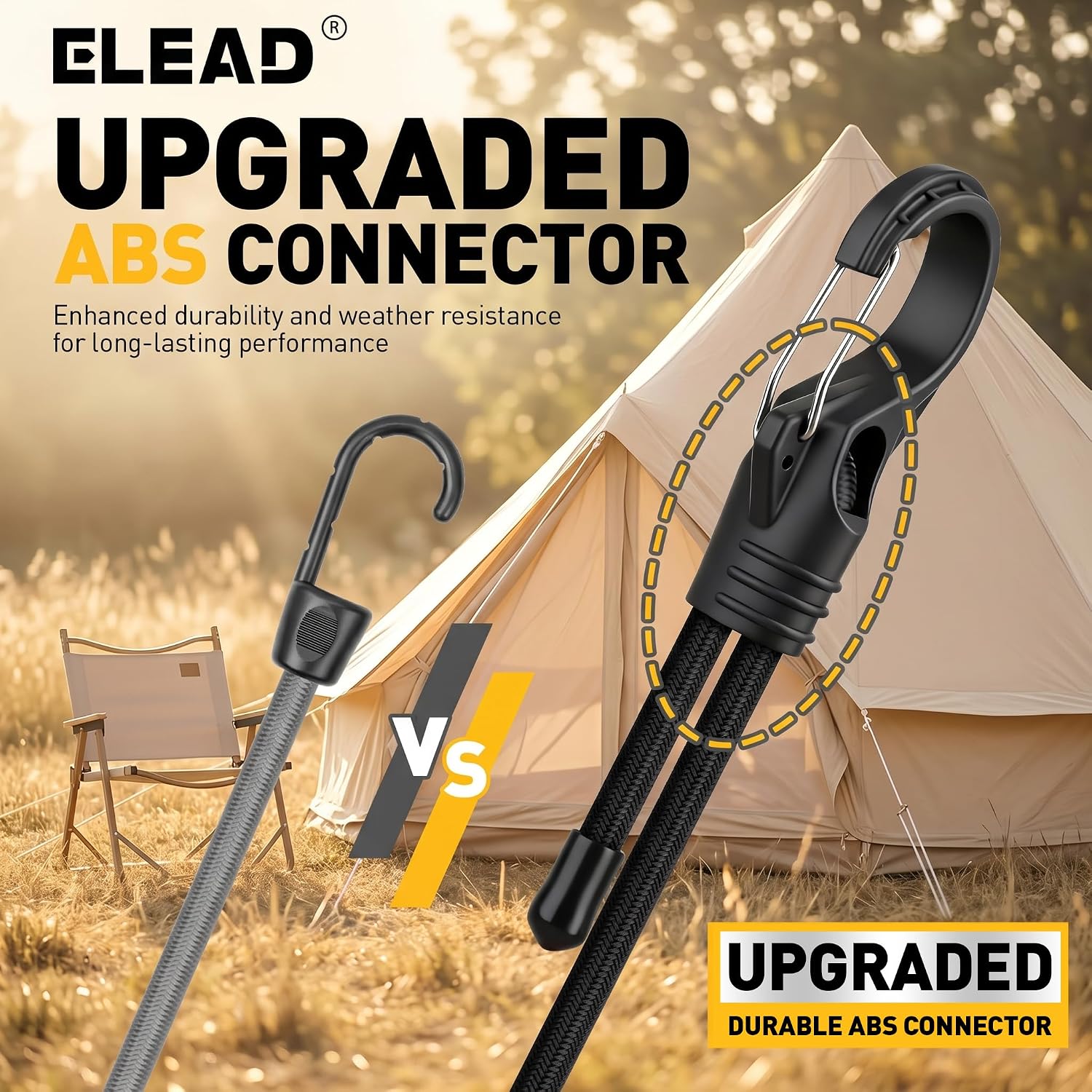 Thumbnail 6 de ELEAD 32-Piece Adjustable Bungee Cord Set with Carabiner Hooks