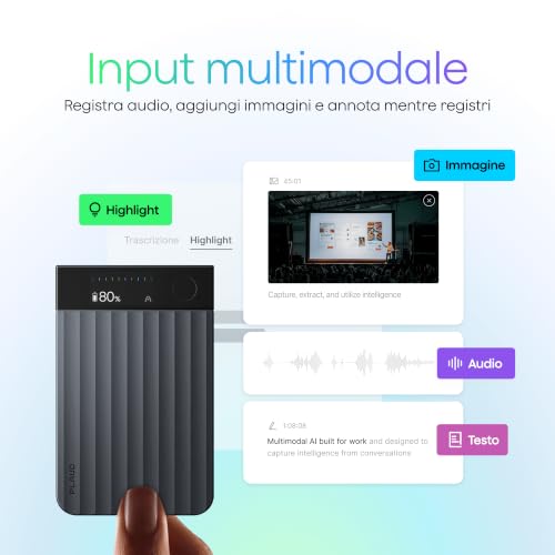 Thumbnail 3 de Plaud Note Pro Registratore Vocale AI: trascrizione automatica, riassunti intelligenti e sicurezza certificata