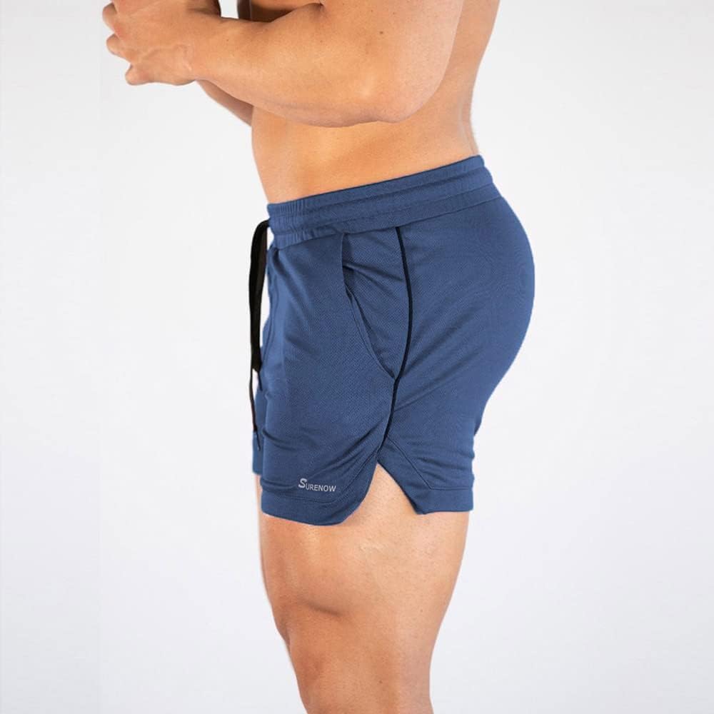 Detalle de Surenow 3-Pack Men’s Running/Gym Shorts (3 Inch) with Pockets