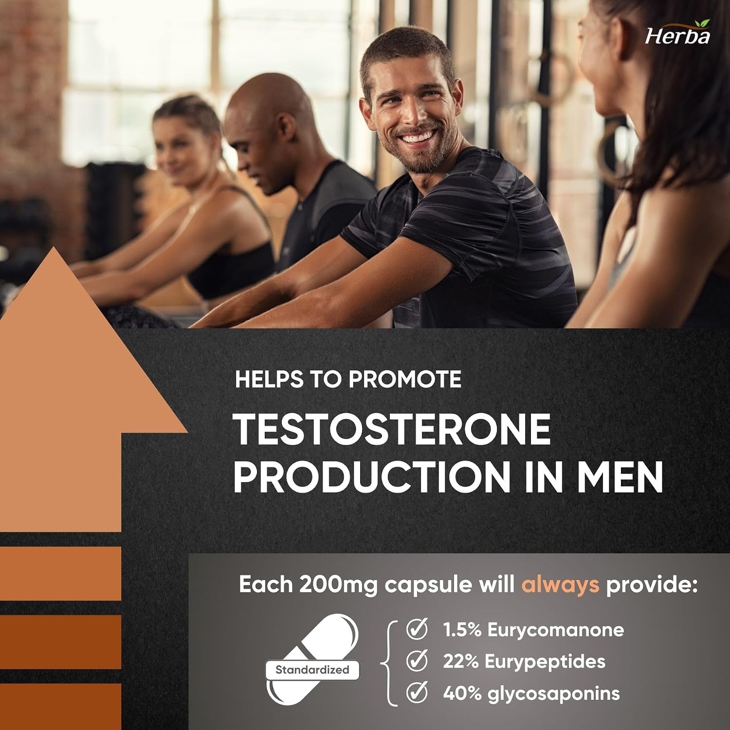 Detalle de Herba Pure Tongkat Ali Capsules, 140:1 Extract, Made in Canada