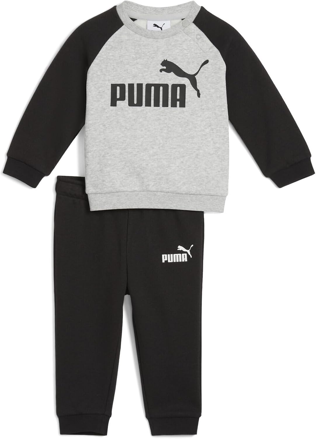 Detalle de PUMA Minicats ESS Raglan Crew Set für Baby – Fl INF, gestrickte Anzüge