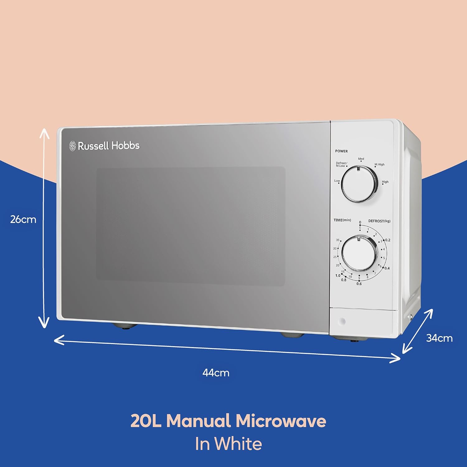 Detalle 2 de Russell Hobbs RHM2027 20 Litre 800W Microwave
