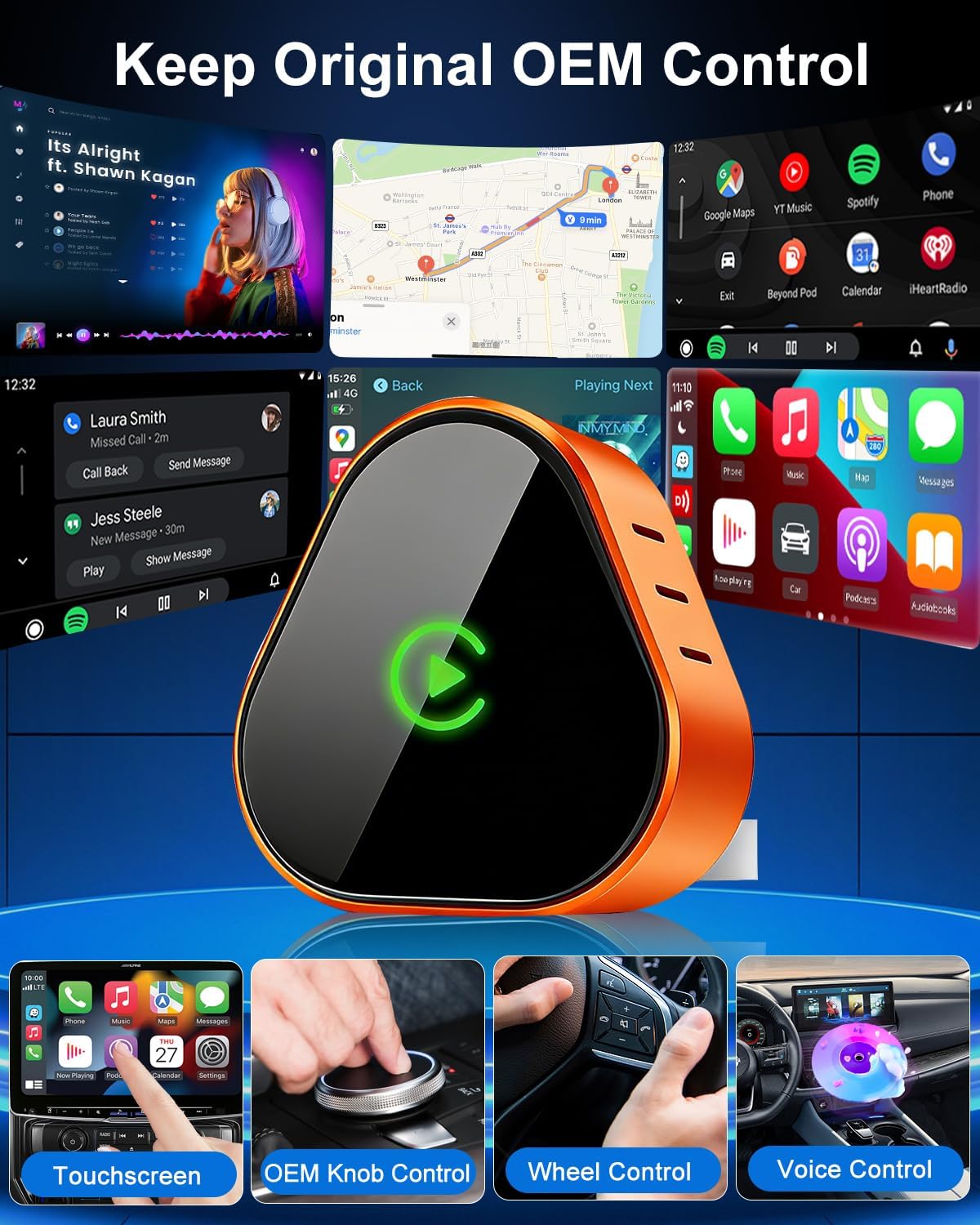 Thumbnail 6 de Wireless CarPlay Adapter UK 2026 Upgraded – Orange