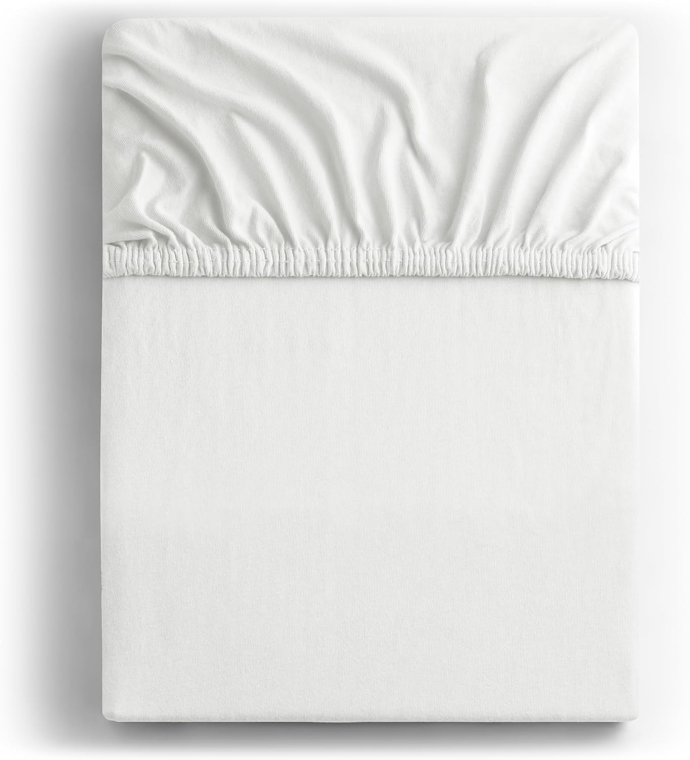Thumbnail 1 de DecoKing Amber hoeslaken van gekamd katoen, jersey, wit, 200x220–220x240 cm