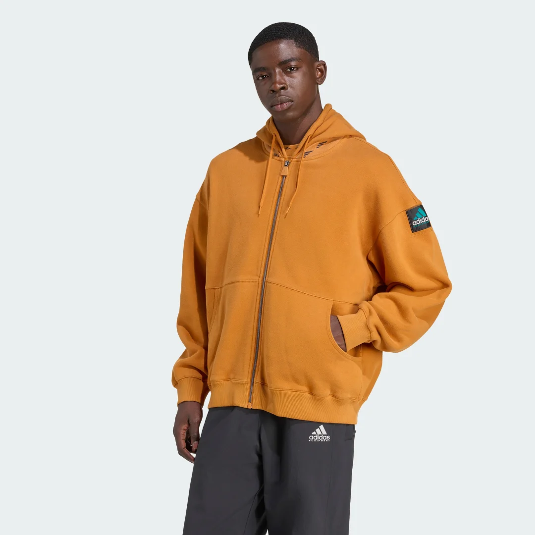 Detalle de Adidas EQT Fleece chaqueta con capucha