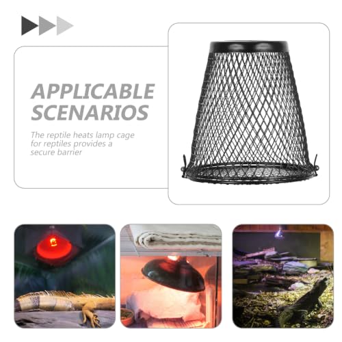 Thumbnail 7 de Operitacx Reptile Mesh Lamp Guard for Snake and Reptile Heating Lamp – Black Iron Mesh Cage