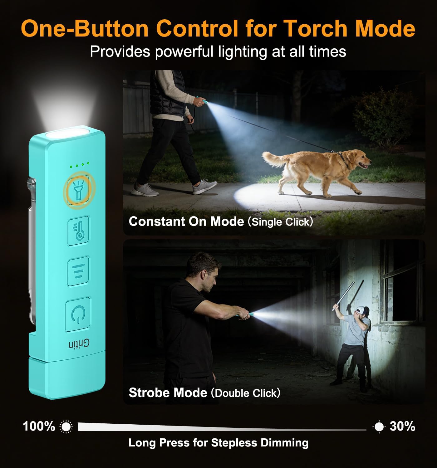 Detalle 2 de Gritin G1316 Clip-On Book Light with 7 LEDs, 6 Colour Temps and Torch