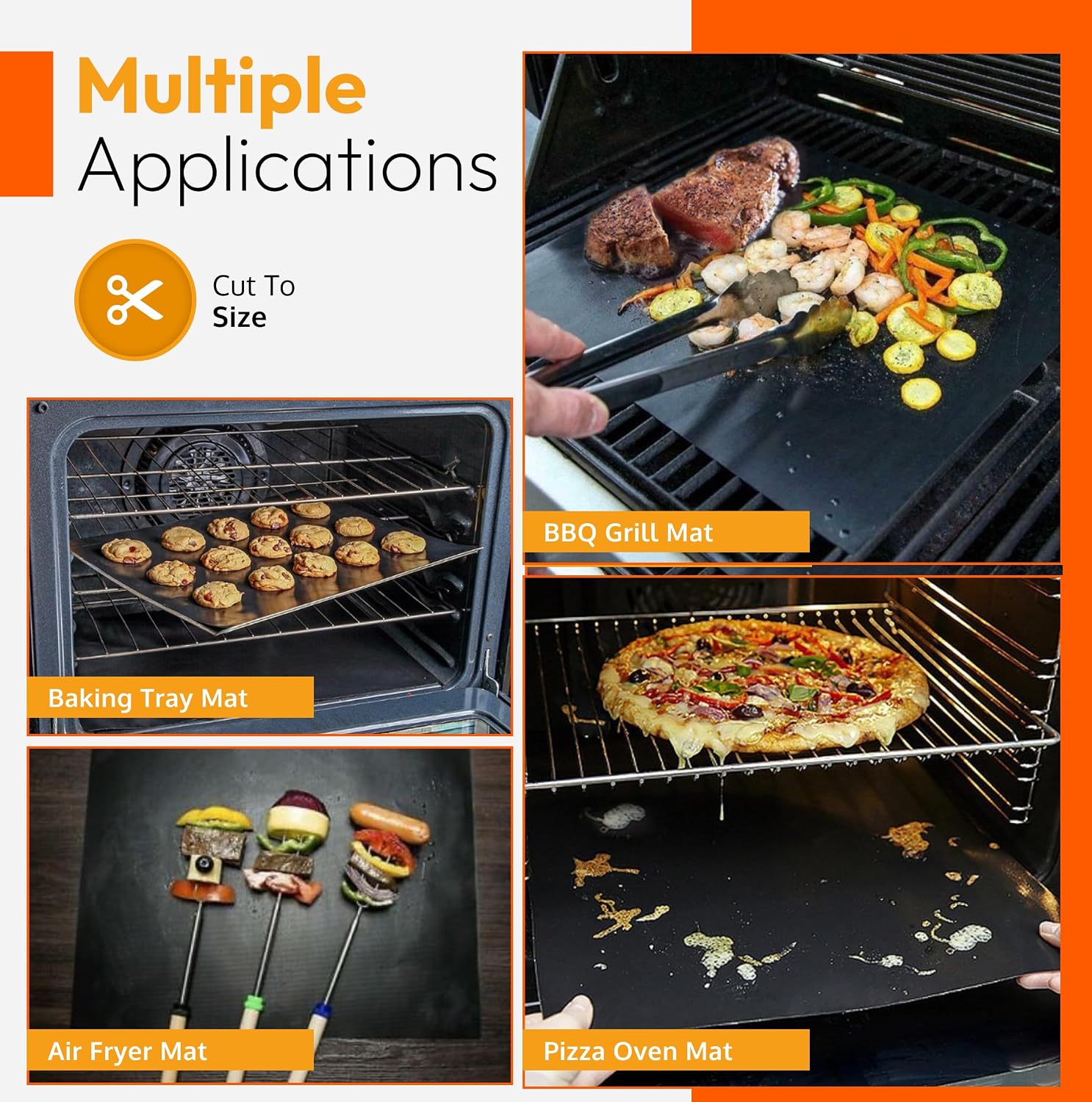 Thumbnail 6 de ThreadNanny Oven Liners for Bottom of Oven – Thick 17” x 25” (2 Pack), Non-Stick Reusable Mats