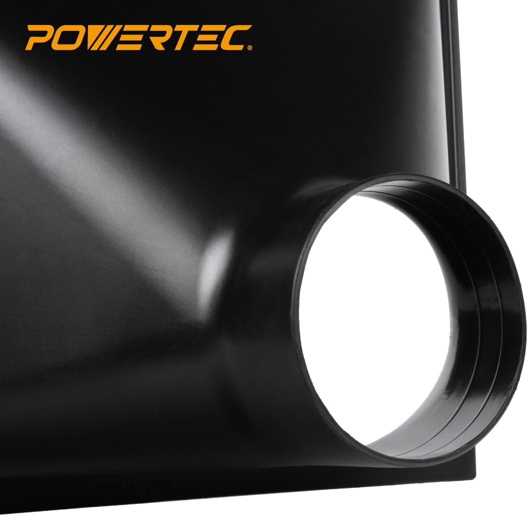 Detalle de POWERTEC 70122 集じん用ビッグダストフード、100mm径ホース対応のABS製アダプター