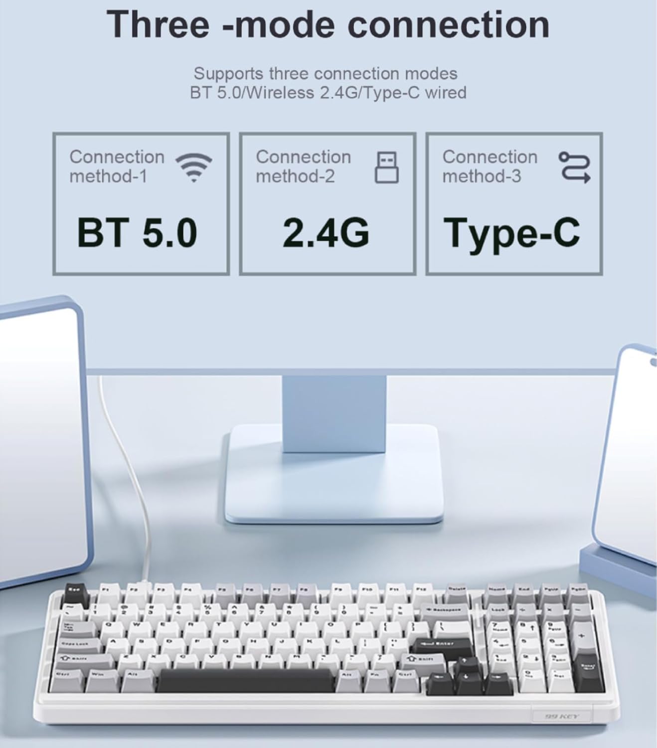Detalle 2 de AULA F99 Pro Wireless Mechanical Keyboard
