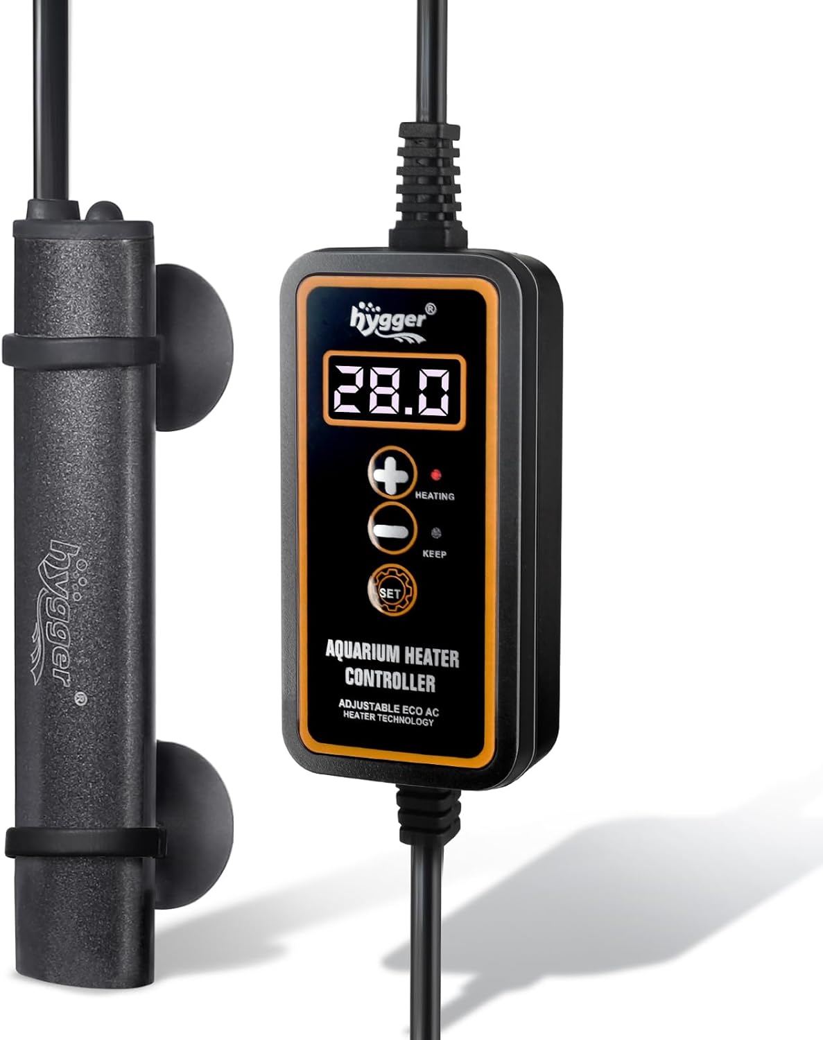 Detalle de hygger Mini Aquarium Heizung 15W – Tauch-Heizstab für Süßwasser bis 10 L mit digitalem Display