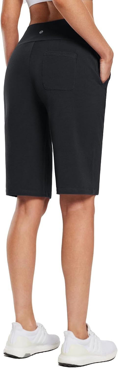 Thumbnail 1 de Baleaf Women's 12" Long Bermuda Shorts: High-Waisted, Knee-Length Cotton with Pockets